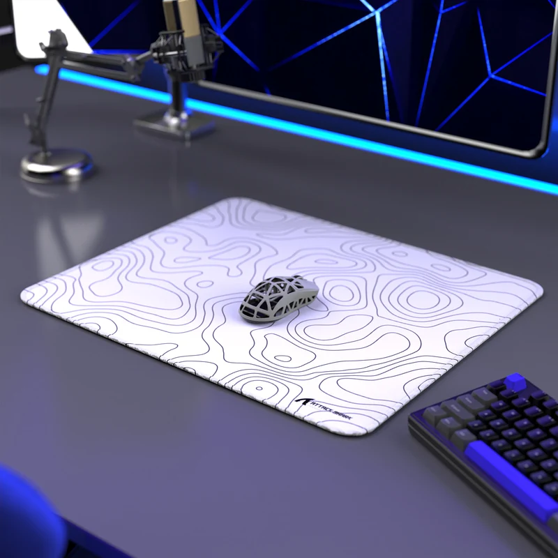 ATTACK SHARK CM02SE eSport Gaming Mousepad White Contours (410x310x4 MM)